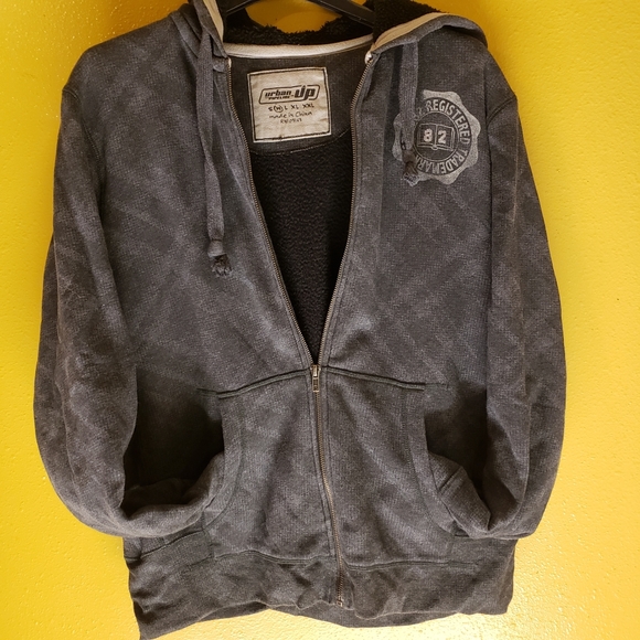 HOST PICK 😀 Urban Pipeline Men's Zip Up Lined Gray Hoodie Sz M - Picture 3 of 7